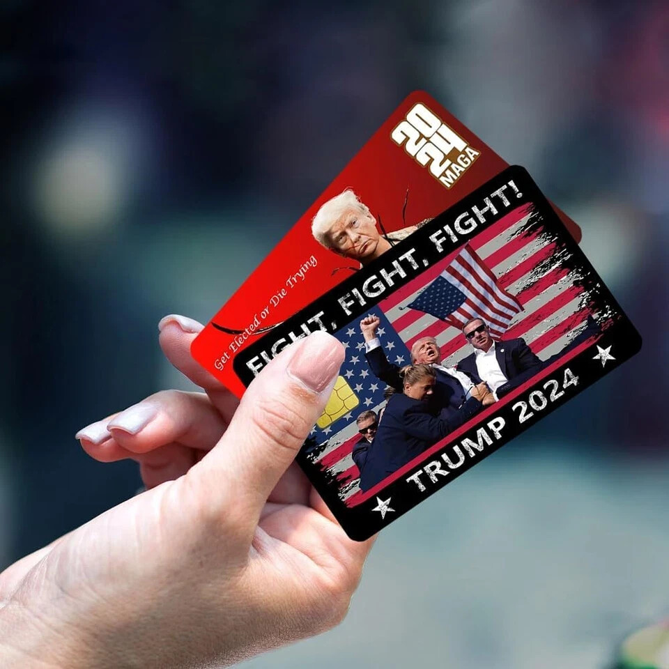 Credit Card Skin Stickers Trump Fight Fight Fight Rally 2024 Card Skins 2 Pack