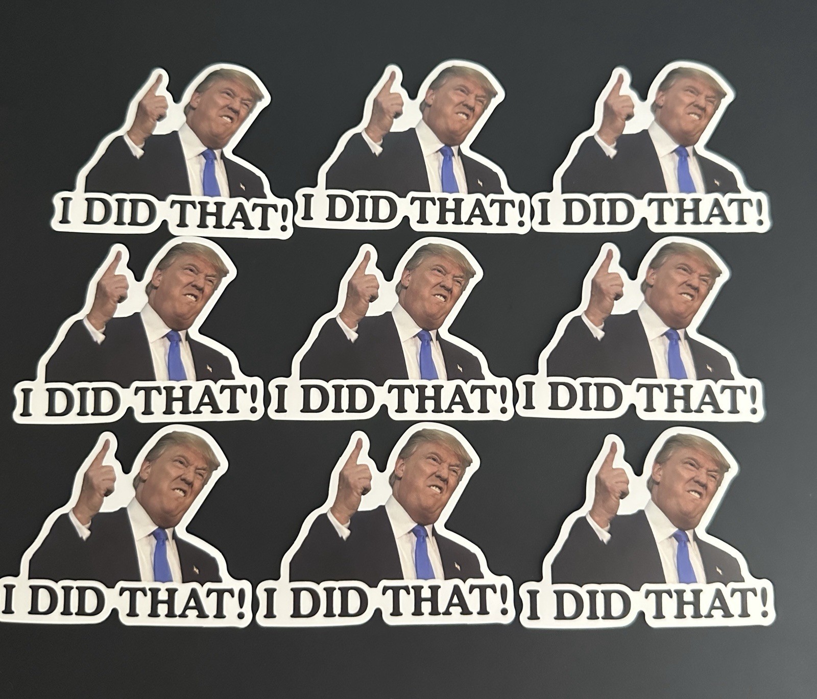 Trump “I DID THAT” Stickers Gas Pump Grocery Store 5 Count