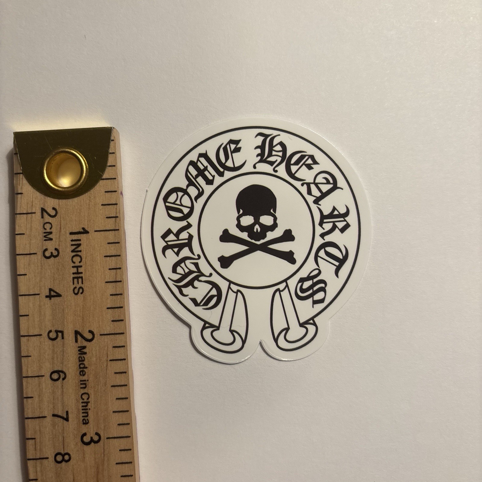 Chrome Hearts Vinyl Sticker Skull Black White Art Small for Wall Window Car A025