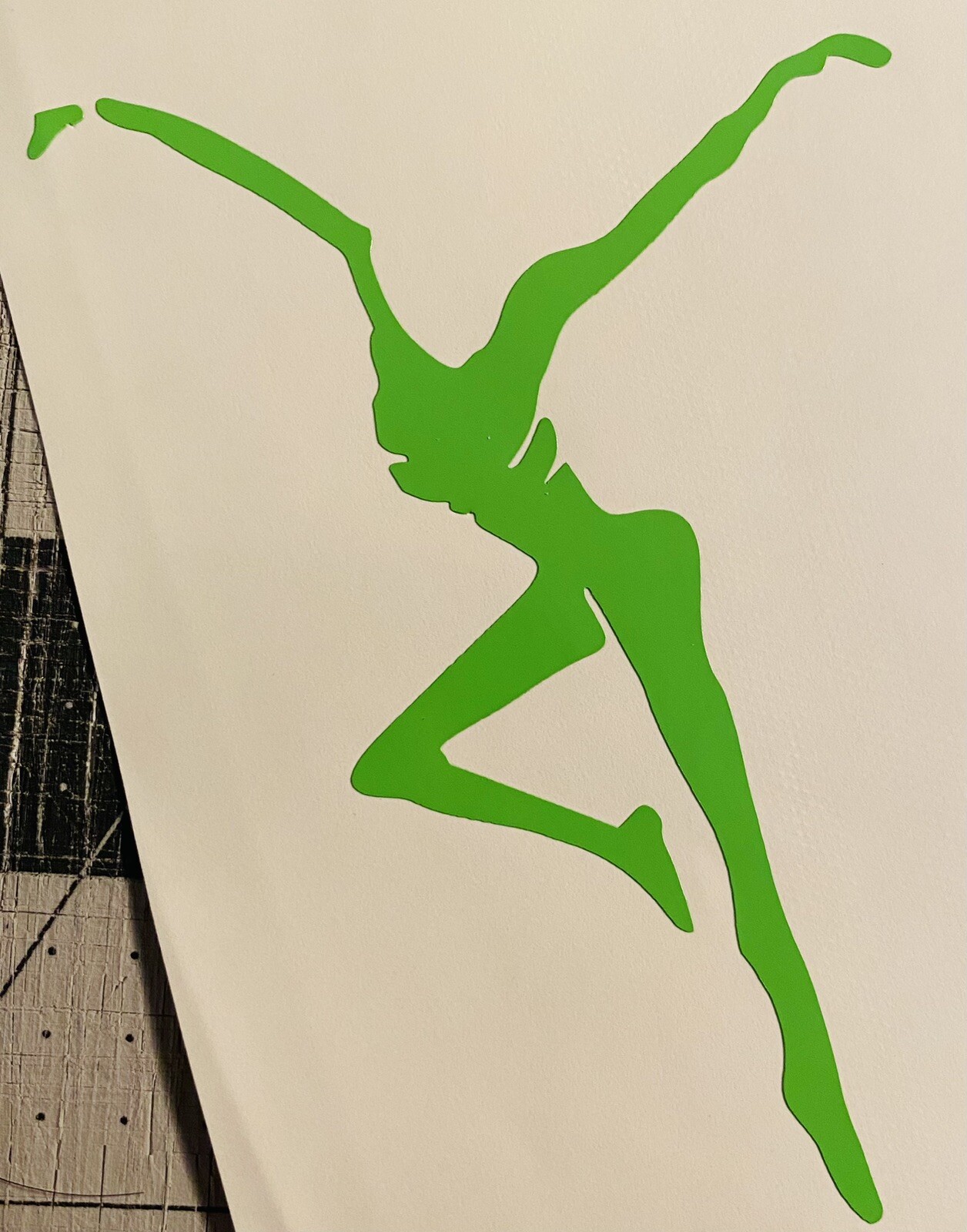 Vinyl Decal for Window – Fire Dancer (May Customize with Name), Various Sizes