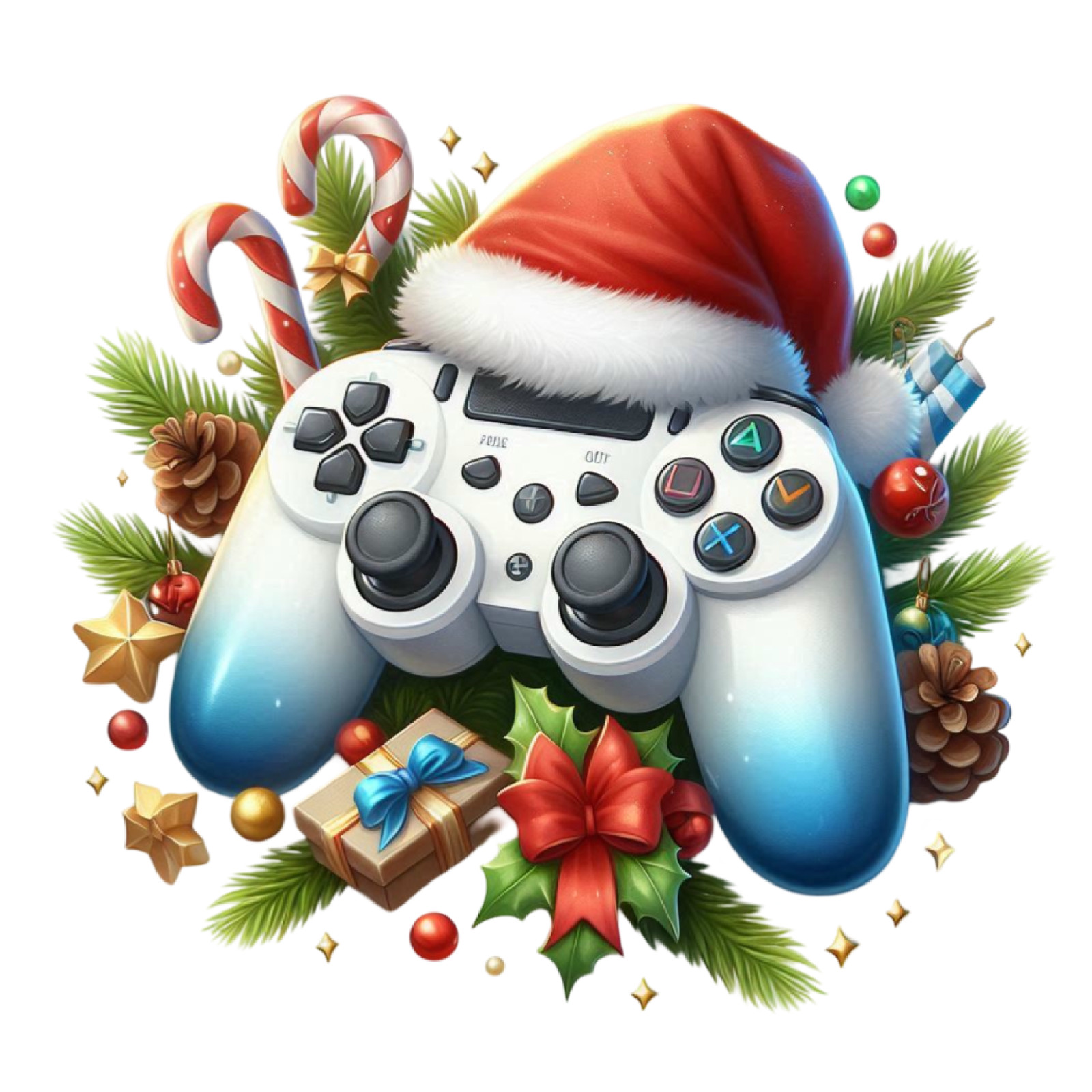 Christmas Game Controller Wall Decal Sticker 18X18cm Large