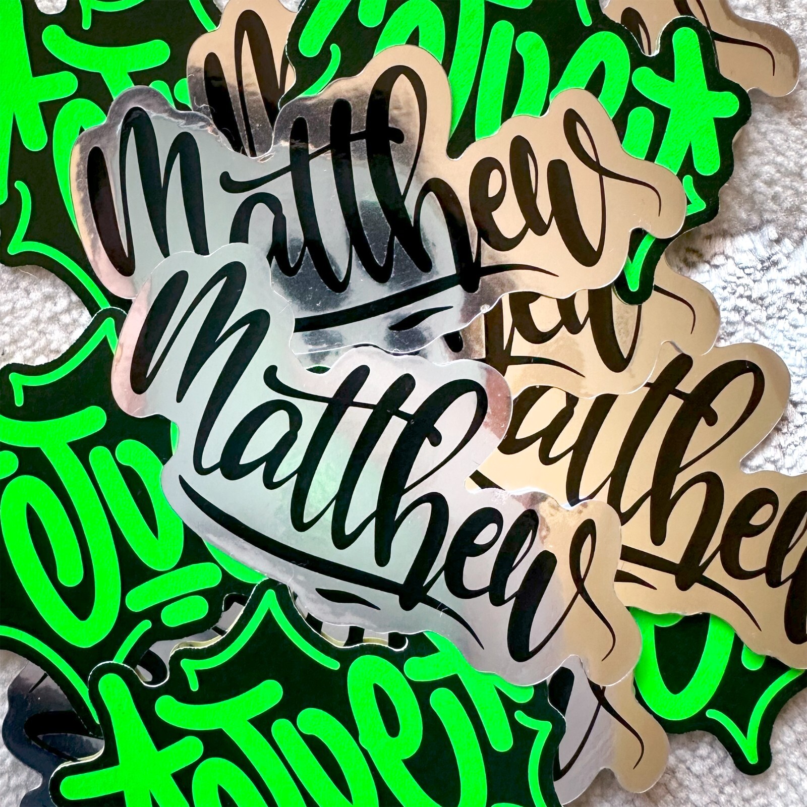 Name Sticker: MATTHEW | 6PC Pack | for school or Office | graffiti | Calligraphy