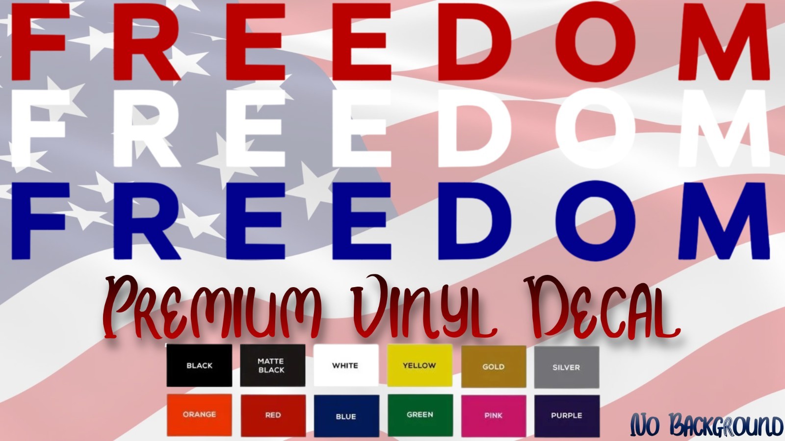 FREEDOM Vinyl Decal Sticker – Die Cut weatherproof – Charlie Kirk Patriotism USA
