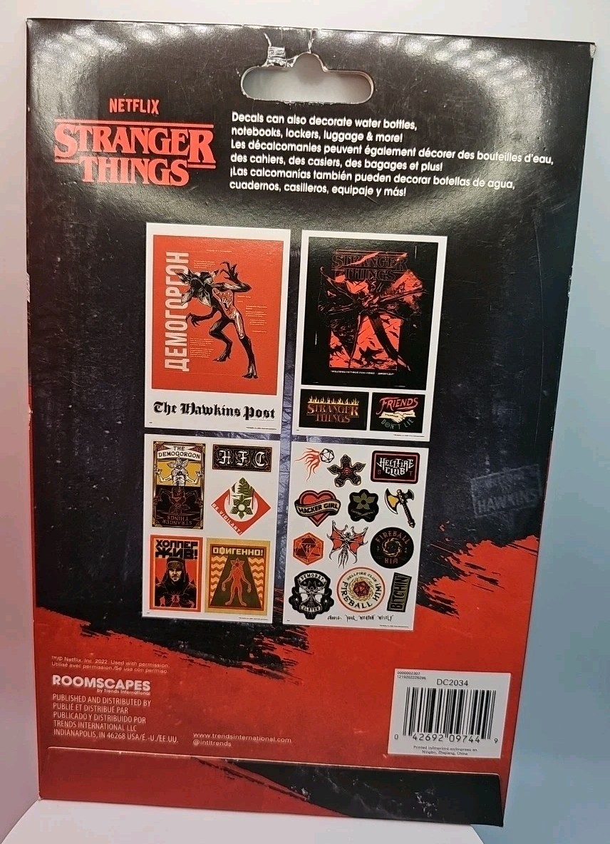 Stranger Things Roomscapes Device Decals 4 Sheets 23 Foiled Decals Trends Int'l