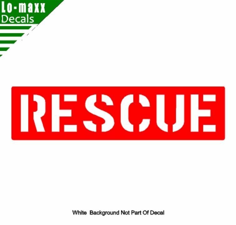 Rescue Aircraft Markings Graphic Durable High Performance Die Cut Vinyl Decal