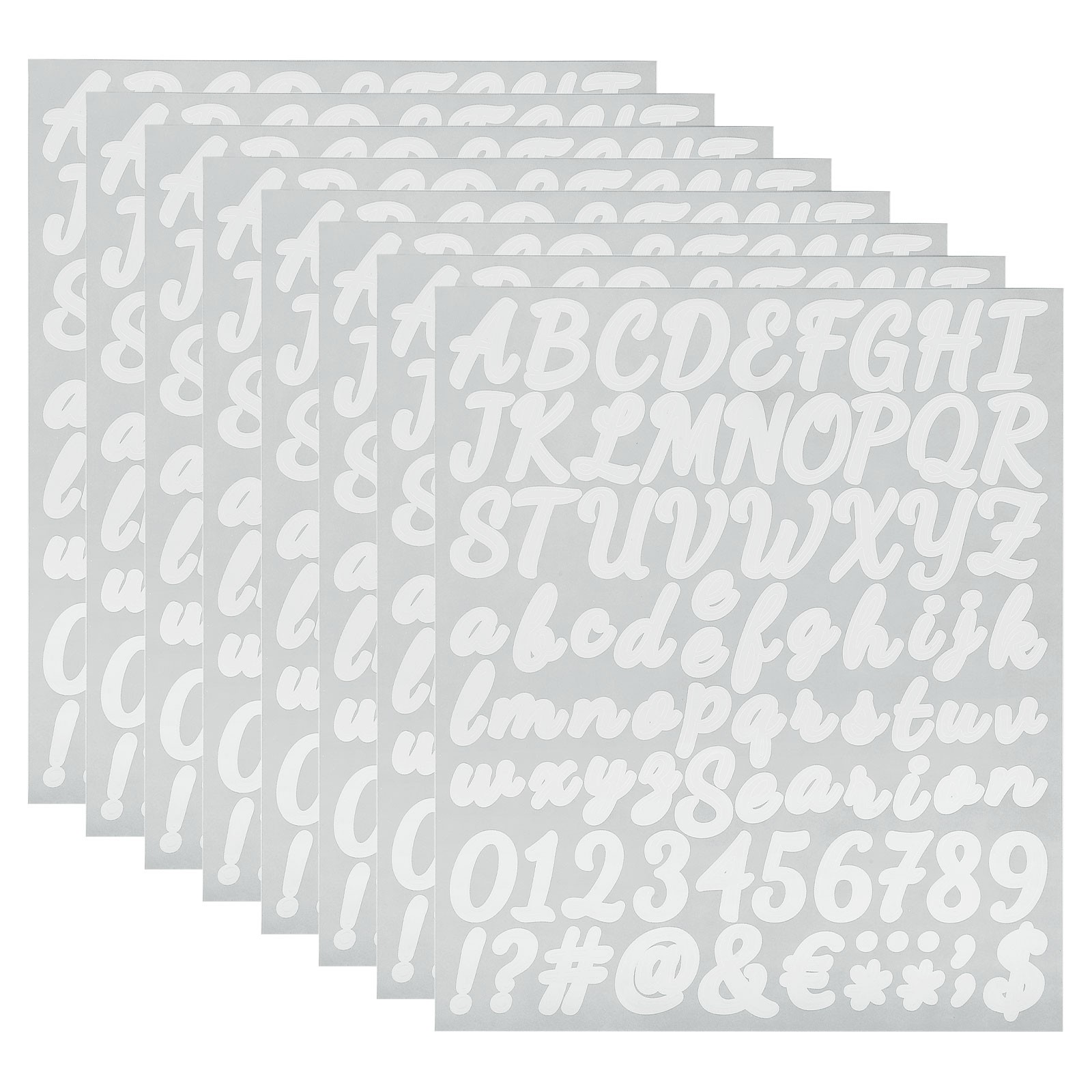 Stickers Numbers & Letters Self Adhesive 672pcs (White, 2.5cm) DIY