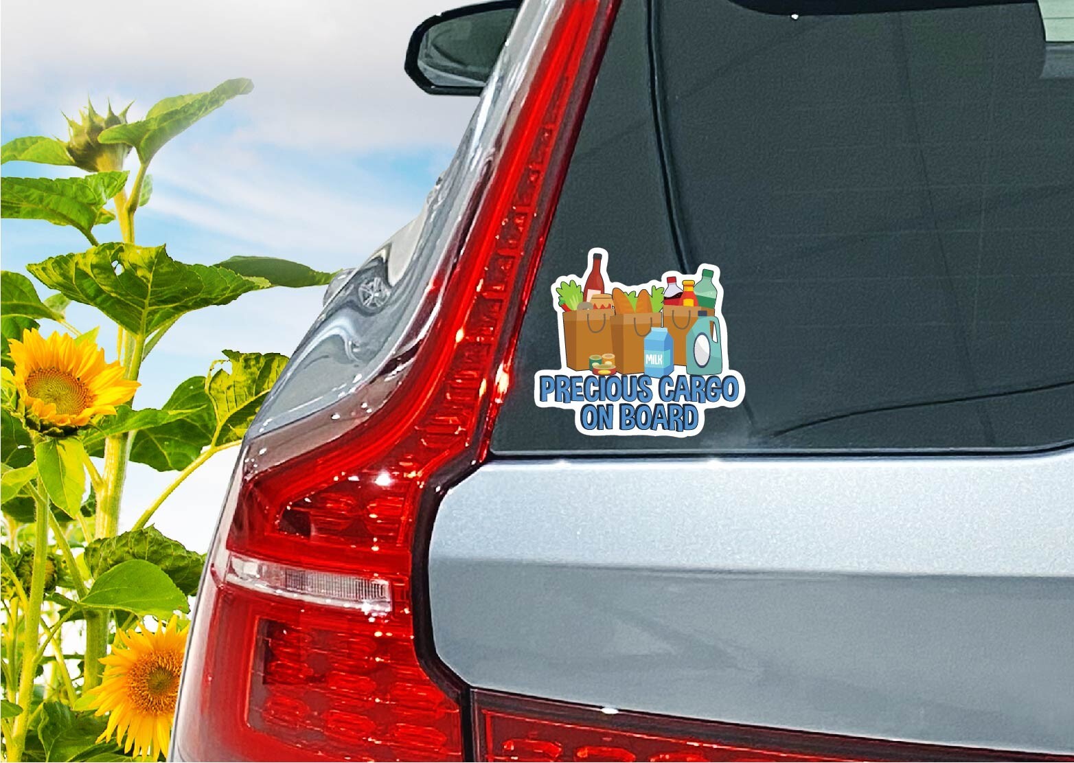 Precious Cargo On Board Groceries Grocery Getter Decal Sticker Food Tariff USA