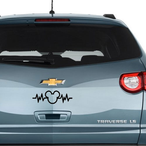 Mickey Mouse Heartbeat Vinyl Decal Sticker for Window Wall Auto Car Truck Boat