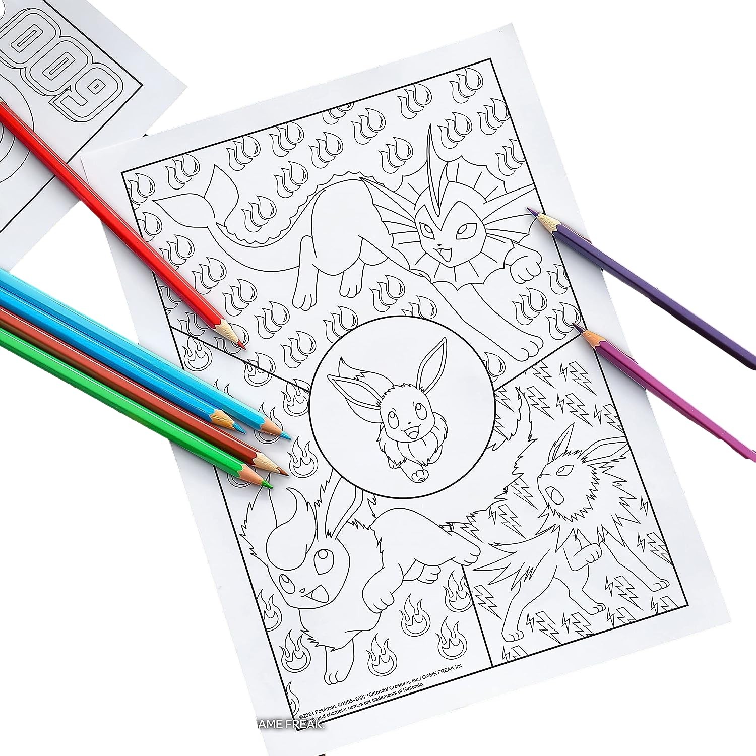 Bendon Pokemon Advanced Coloring & Sticker Activity Set with Door Hanger