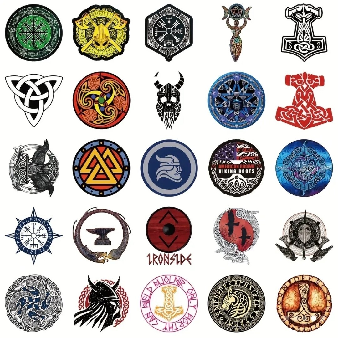 20 PCS Colorful Viking Old Norse Celtic Pagan Runic Totem Stickers 4 BRAND NEW