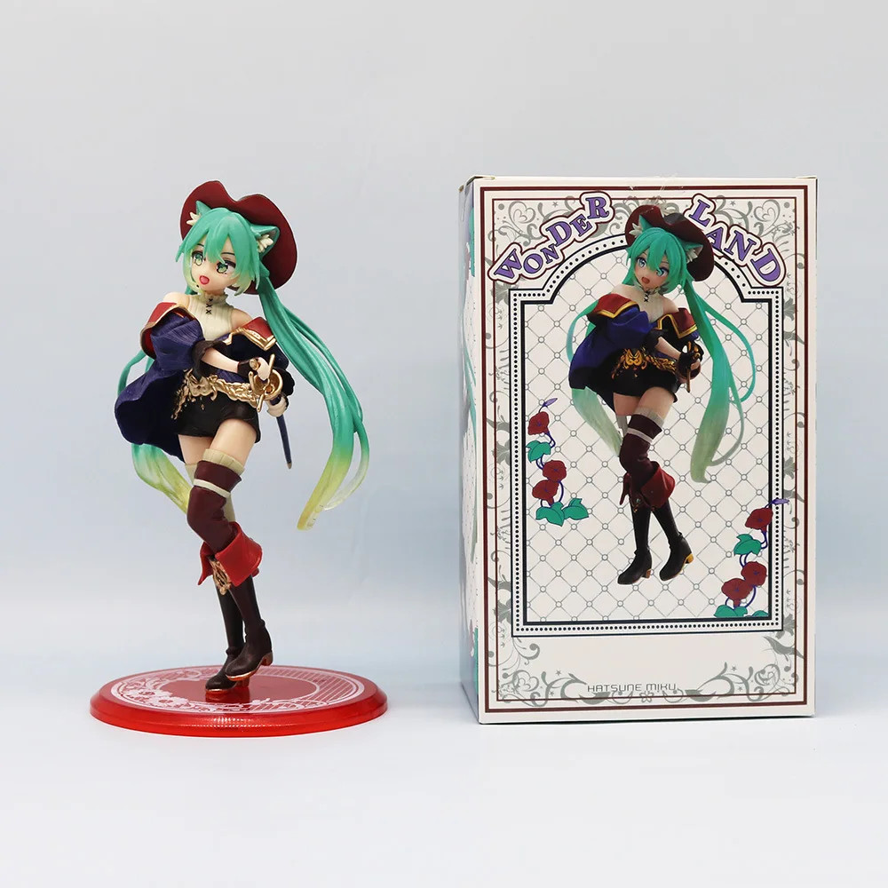 Hatsune Miku Puss in Boots Wonderland Anime Action Figure With Box