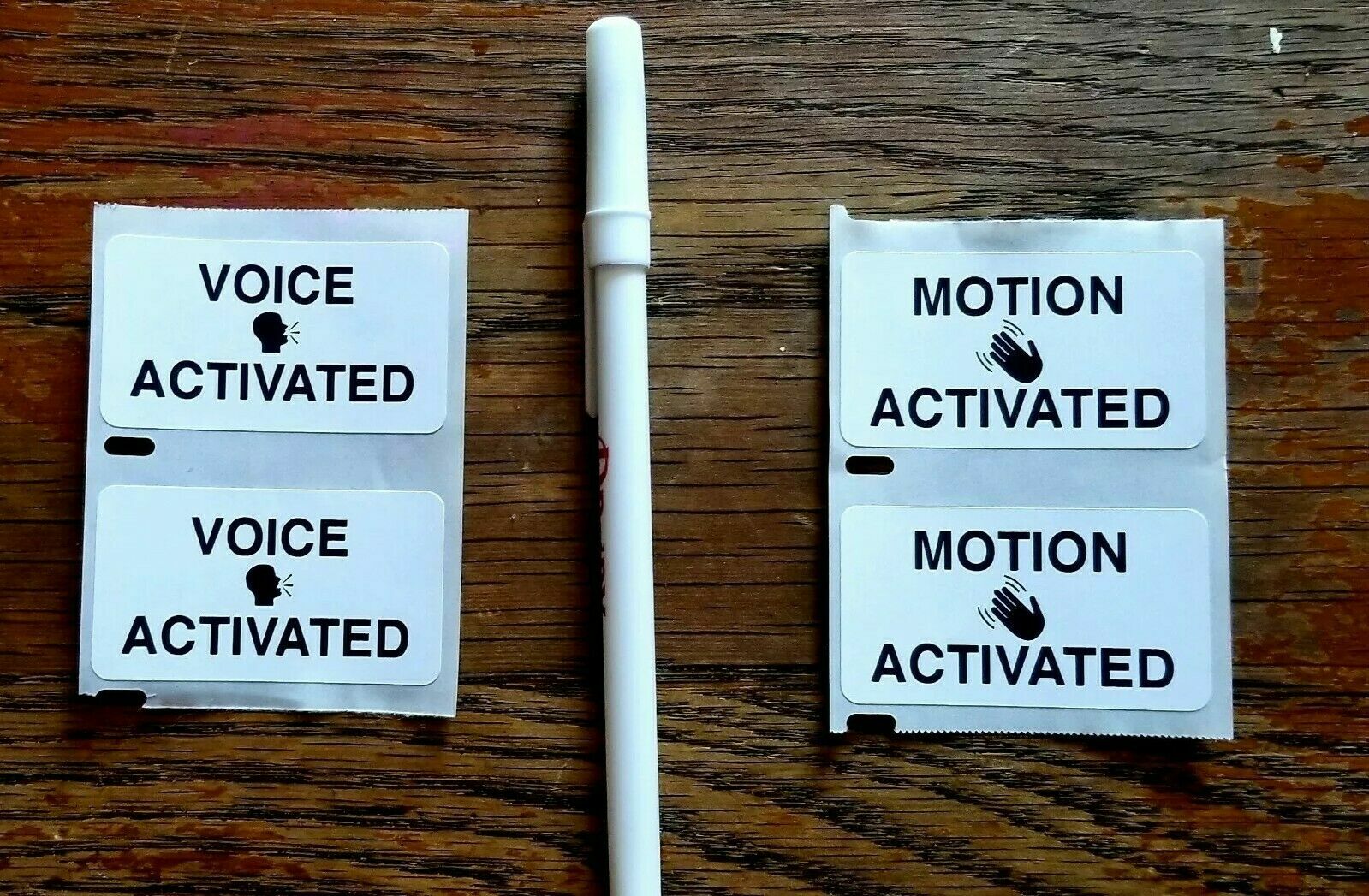 "VOICE / MOTION ACTIVATED" 25-1000 Pack Stickers Gag prank sticker