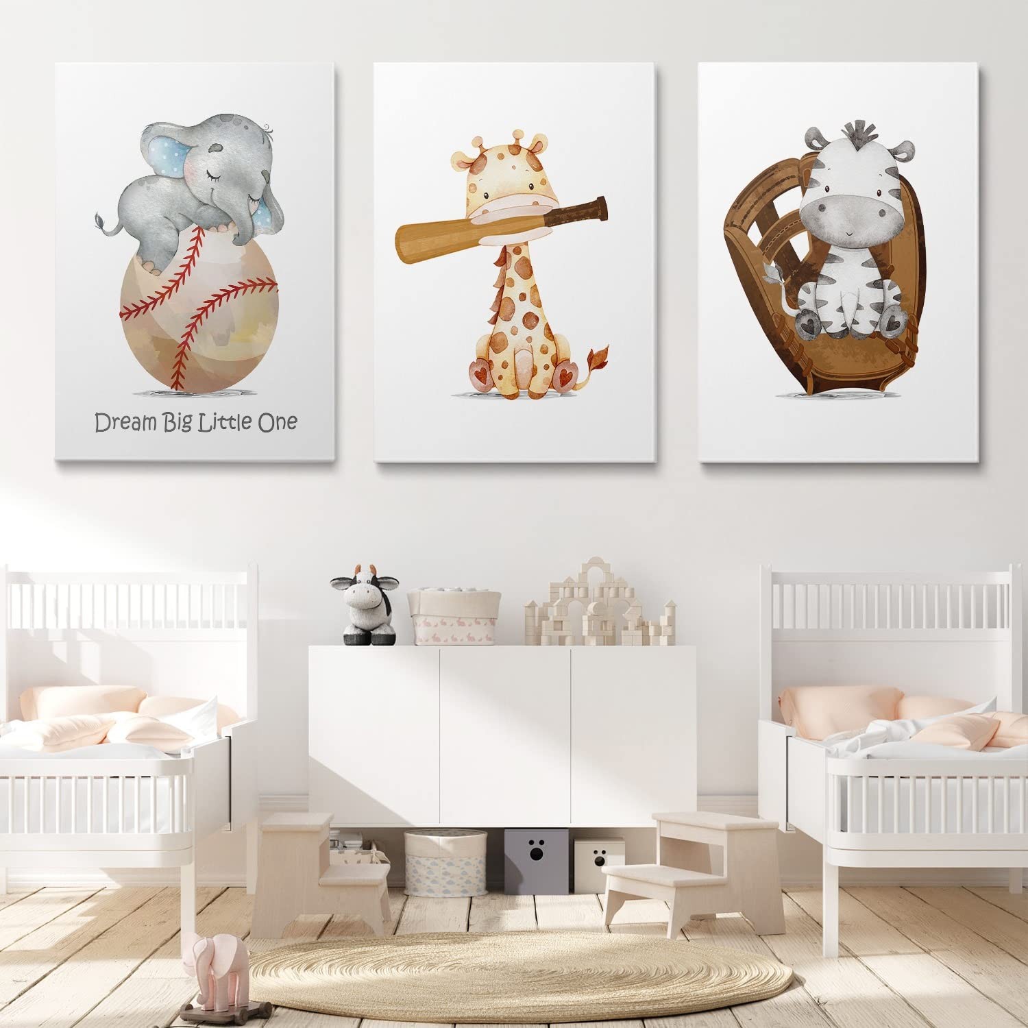Baseball Sports Nursery Decor Boy Nursery Wall Decoration Baby Boy Sport Canv…