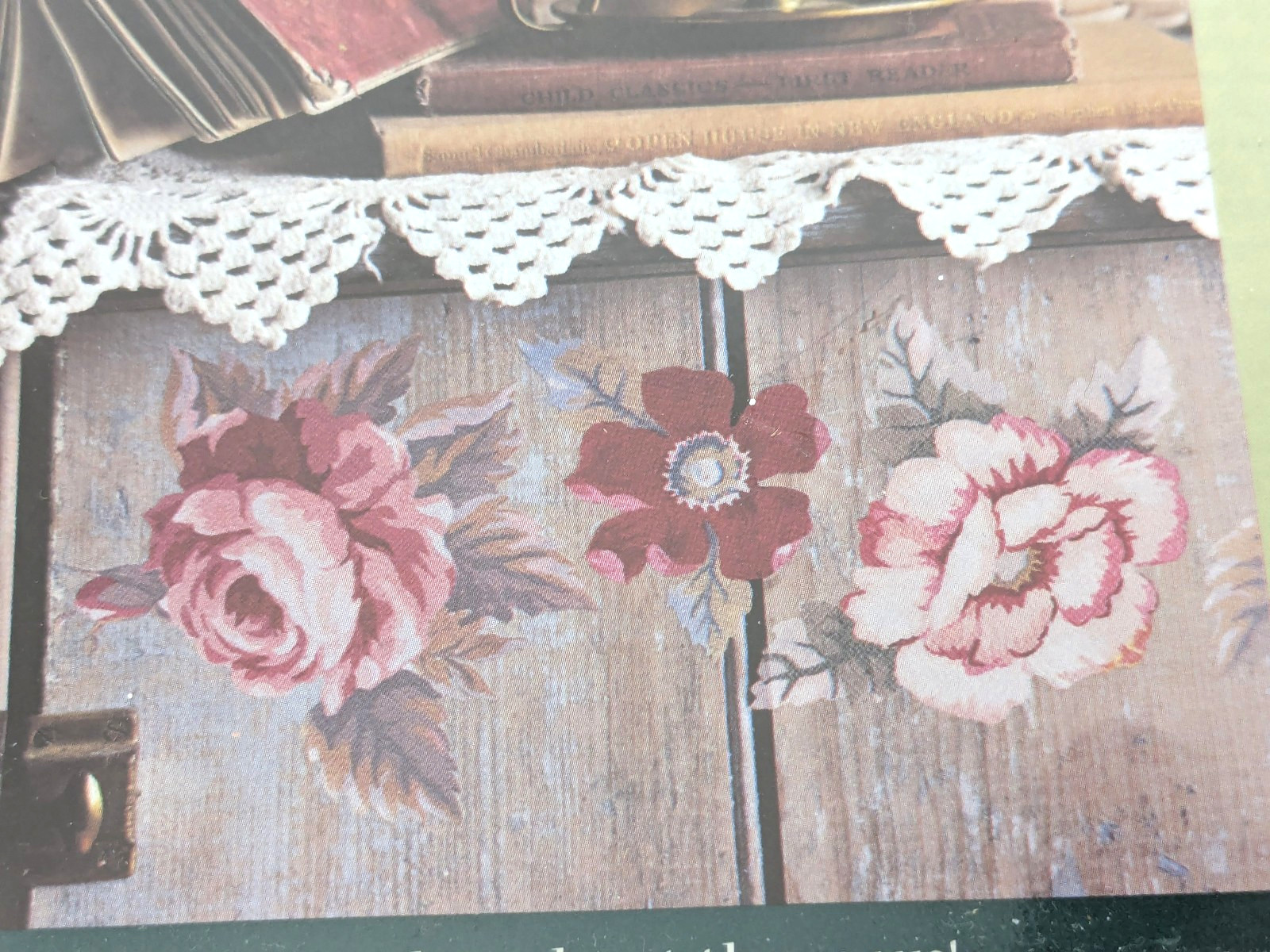 Vintage 90's ANTIQUE ROSE Wallies Wallpaper Cut Outs