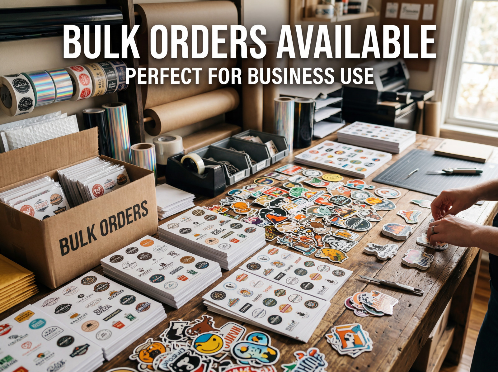 Custom Die Cut Vinyl Stickers Waterproof Logo Stickers Any Size Shape Business