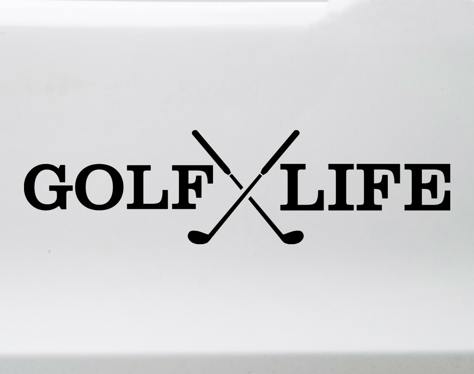 GOLF LIFE Vinyl Decal – Links Course Par Clubs Tee Time – Die Cut Sticker