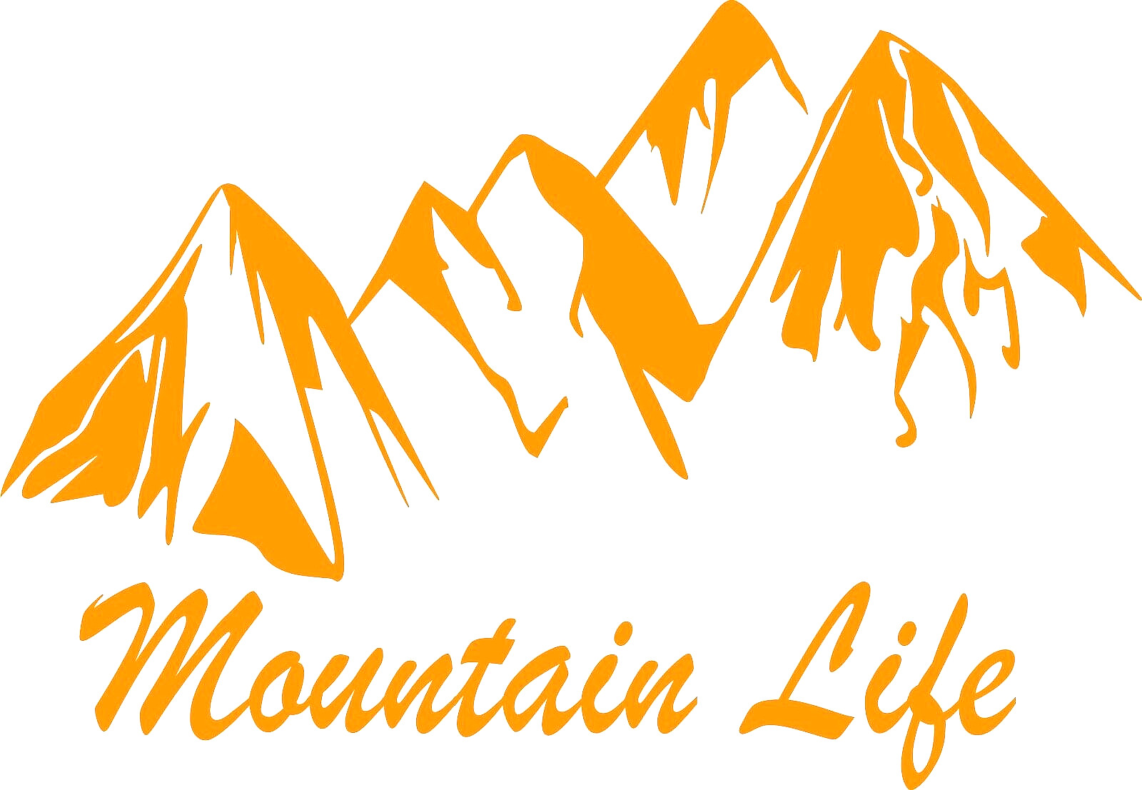 MOUNTAIN Life VINYL DECAL 6.5 W x 4.5"in H