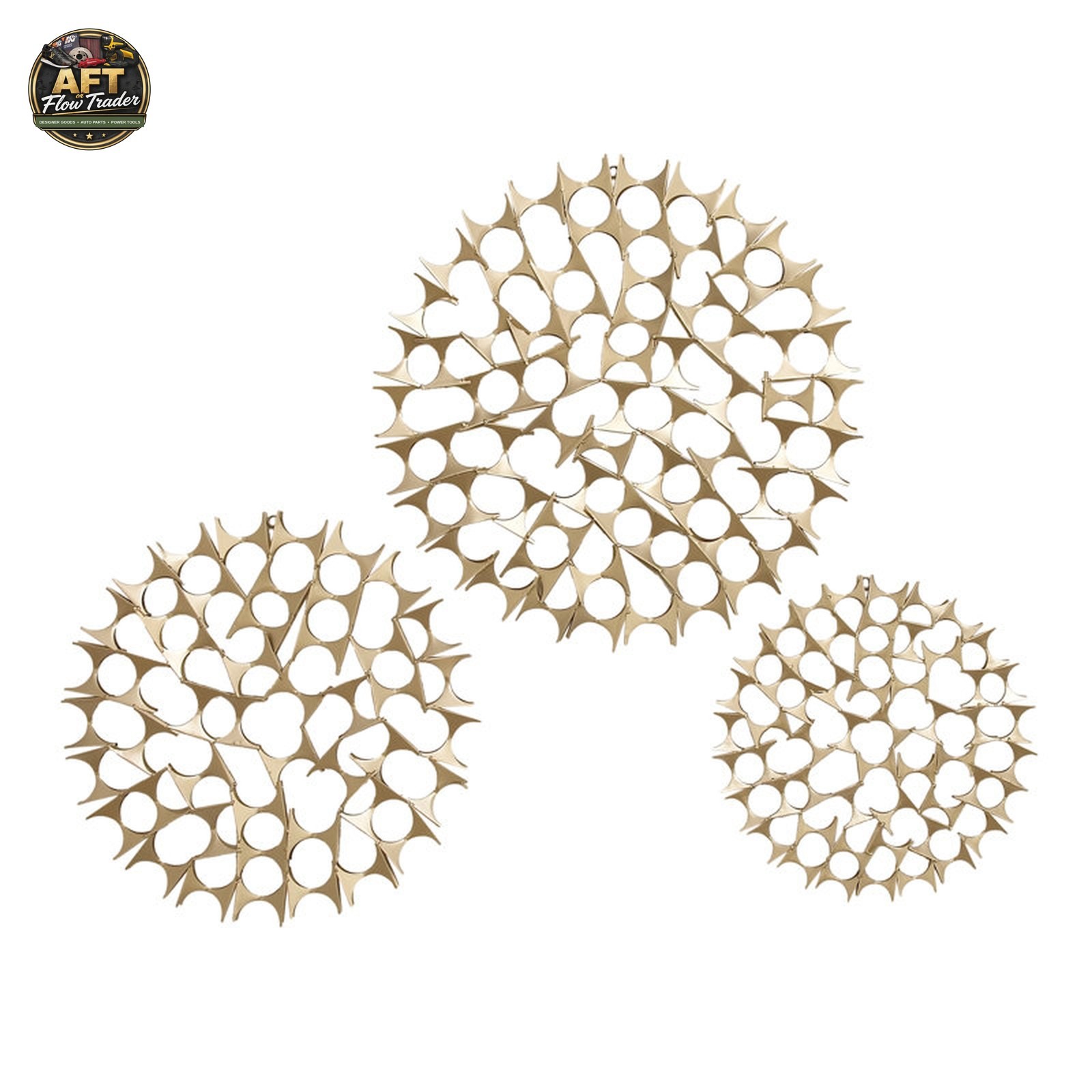 3 Piece Metal Starburst Wall Decor Set – Mid-Century Modern