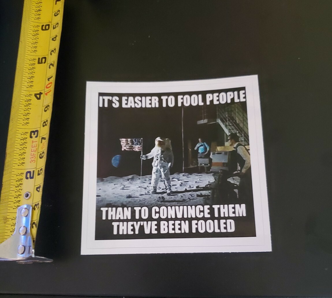 NASA MOON HOAX STICKERS