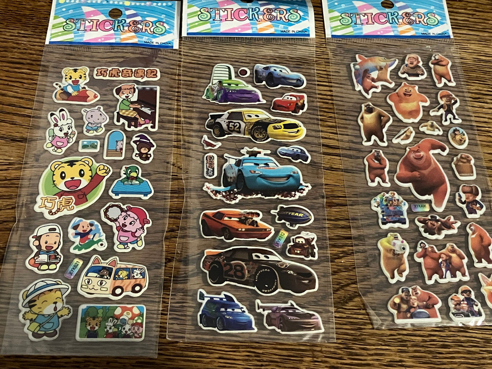 Lot Of 25 Decal Stickers SANTA CARS SUPERMAN FISH HULK SPIDERMAN MOTORCYCLE CAT