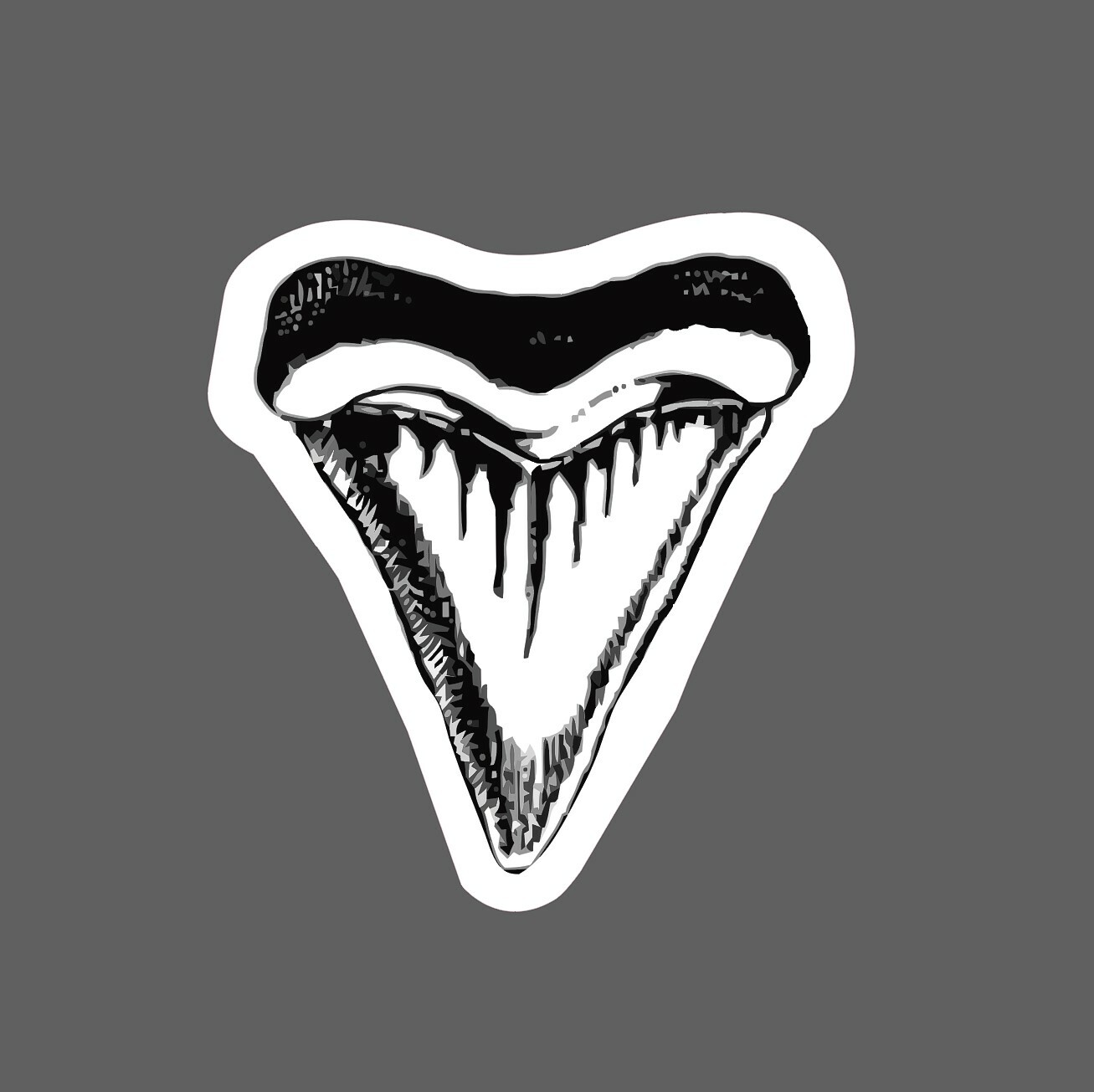 Shark Tooth Sticker Illustration Waterproof – Buy Any 4 For $1.75 Each Storewide