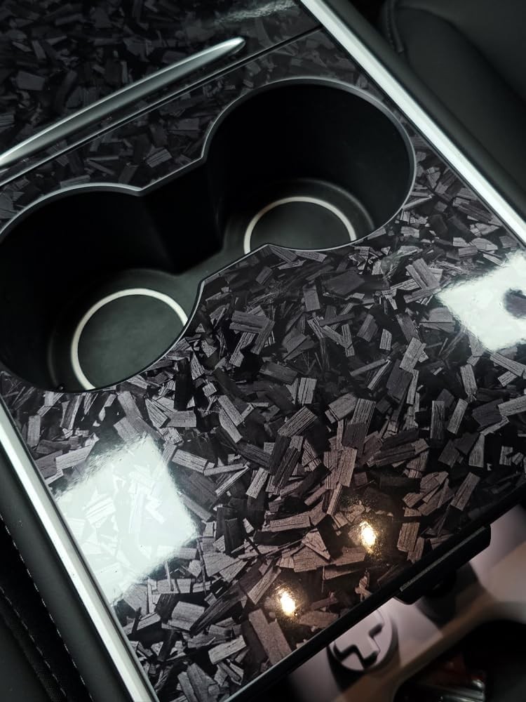 Forged Gloss Carbon Fiber Black Vinyl Wrap Roll Air Release Sticker Sheet Film D