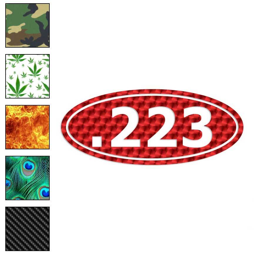 Ammo .223, Vinyl Decal Sticker, 40 Patterns & 3 Sizes, #31