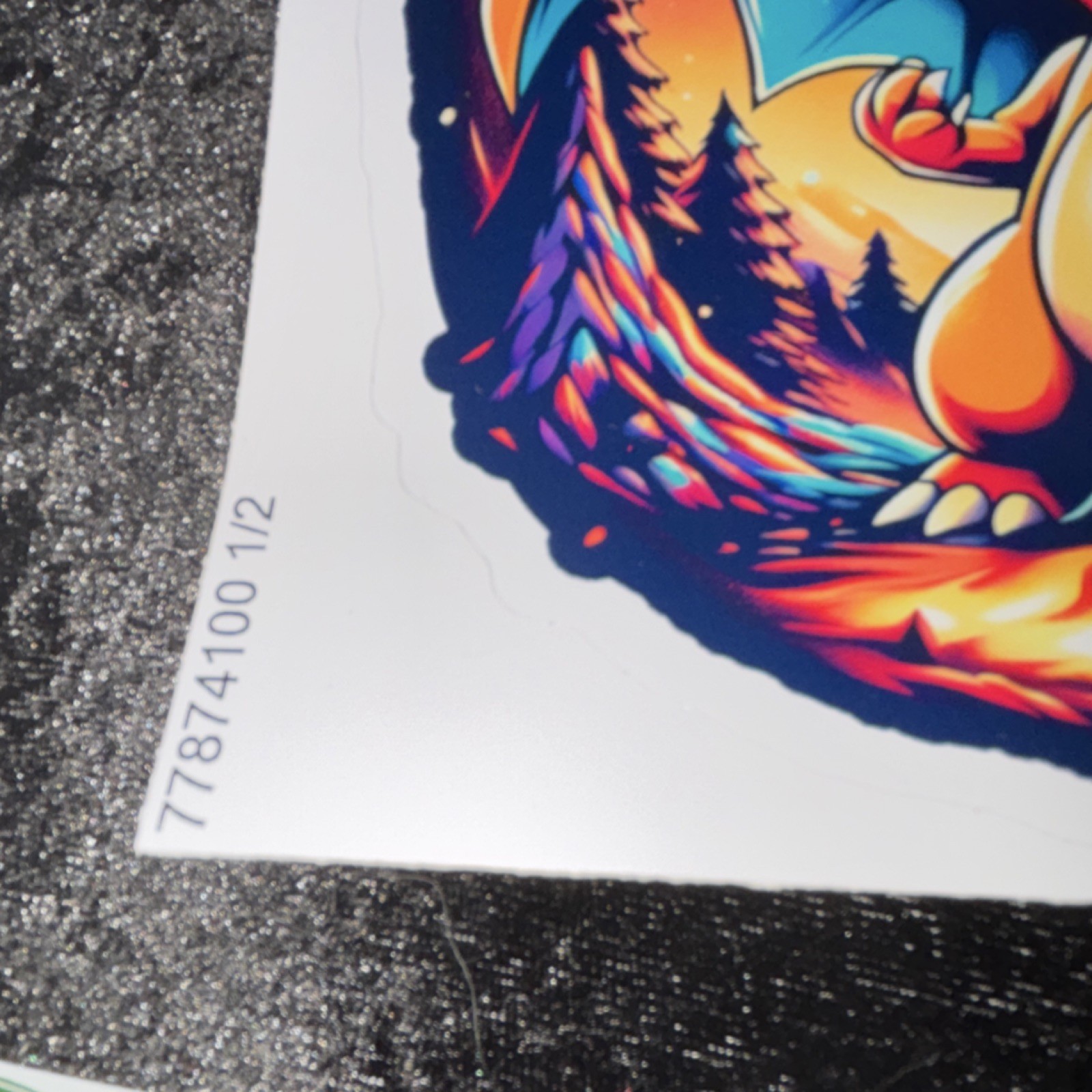 Dragon Sticker Decal Vinyl Multicolor Fantasy Round 5.5 in.