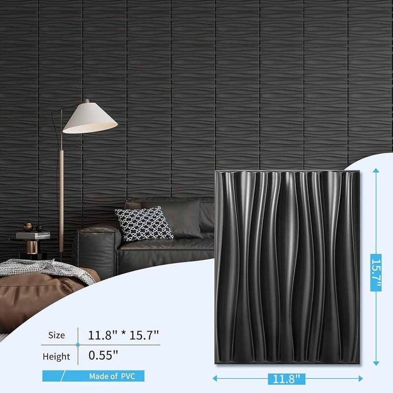 3D Wall Panels PVC Lightweight Decorative Wall Covering Home & Business New