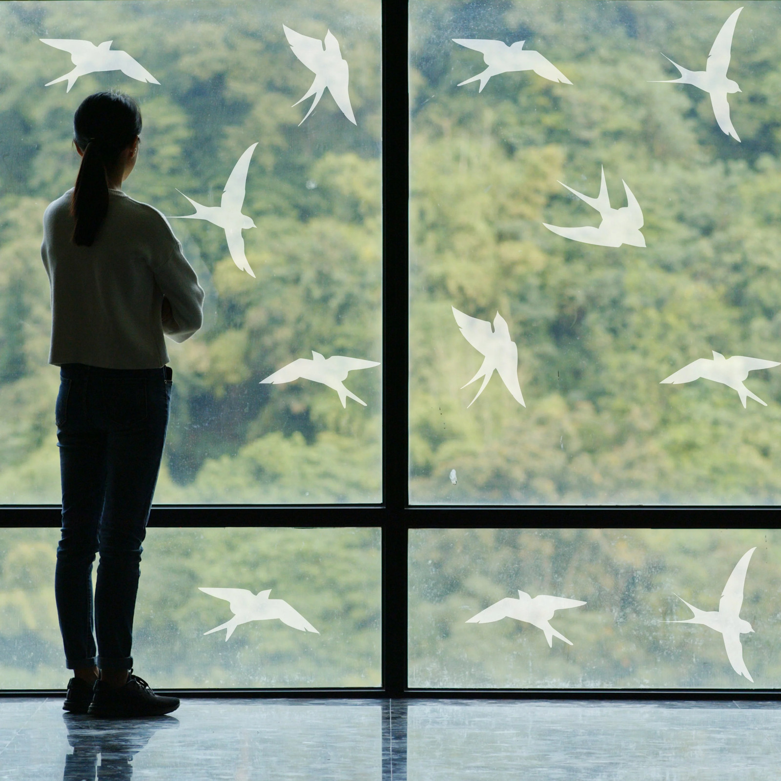 24x Window Decal For Bird Strike Glass Anti Collision Cling Sticker – Deterrent