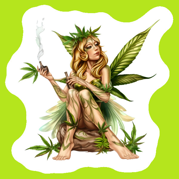 420 Stoner Fairy Weed Sticker Vinyl Decal Weed Fairy Stoner Gift Fairycore