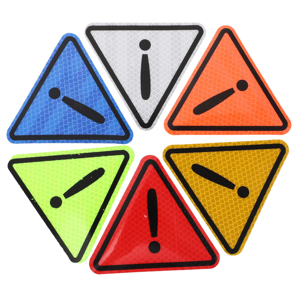 1 Set Triangular Car Danger Signs Stickers Triangle Danger Sticker Car Danger