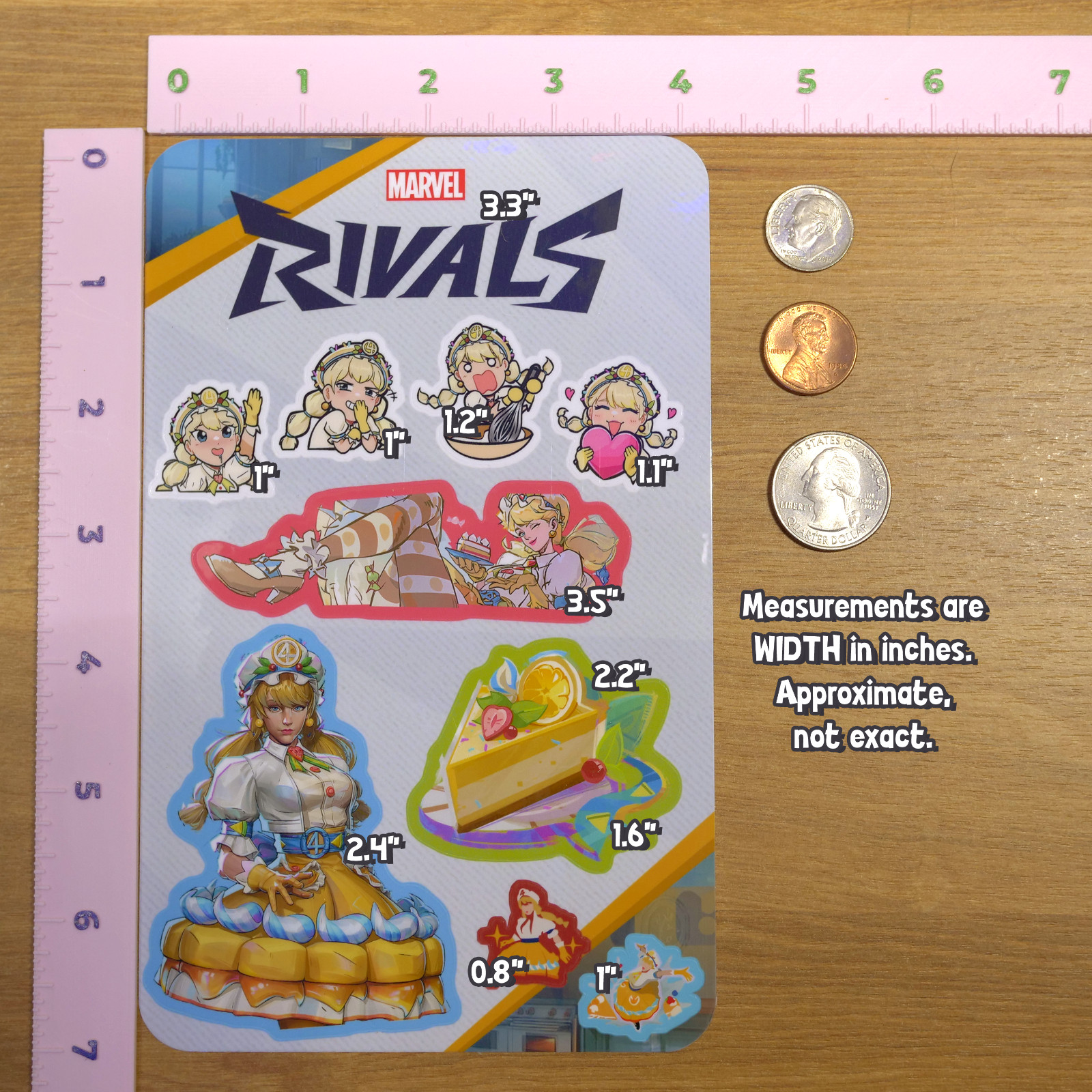 Marvel Rivals Invisible Woman (Disappearing Dessert) Sticker Sheet