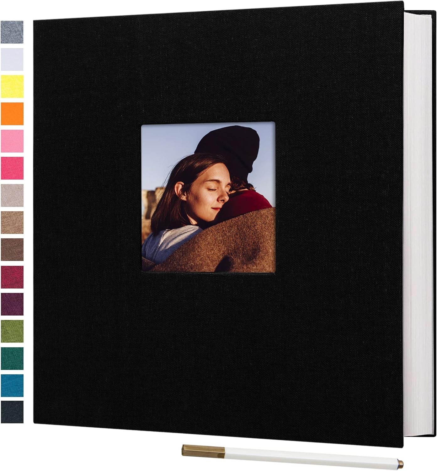 Large Photo Album Self Adhesive 4X6 5X7 8X10 Pictures Linen Cover 80 Blank Pages