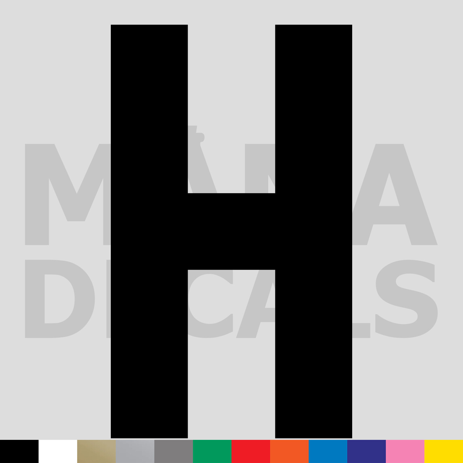 Jersey Letter H Vinyl Die Cut Decal Sticker – Sport Athlete Alphabet Text
