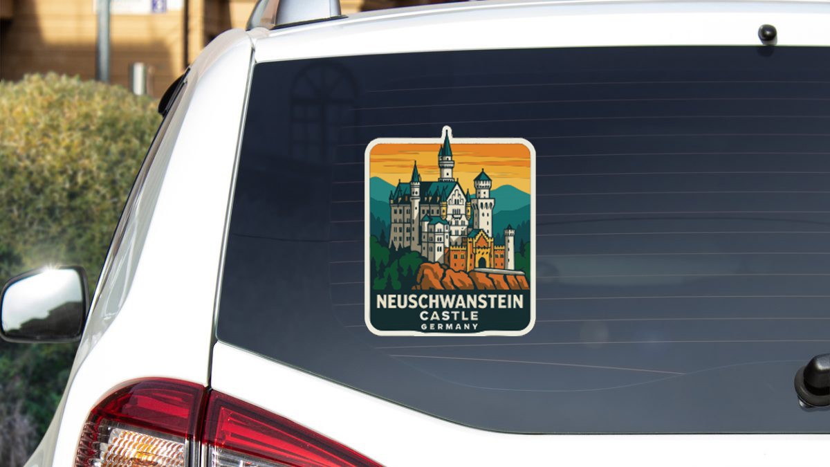 Neuschwanstein Castle Germany Sticker Decal Vinyl Die-Cut Symbolic Landmark