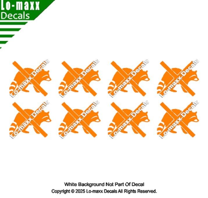 Raccoon Kill Markings Die Cut Vinyl Decal Sticker Car Truck Window Funny Graphic