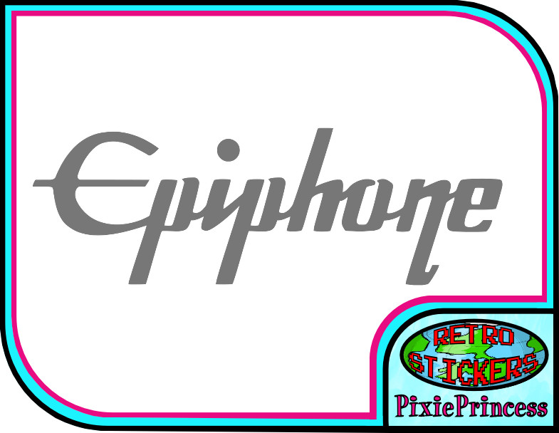 Epiphone Guitar Bass Logo Vinyl Sticker Flight Case Car Truck Wall Window Music