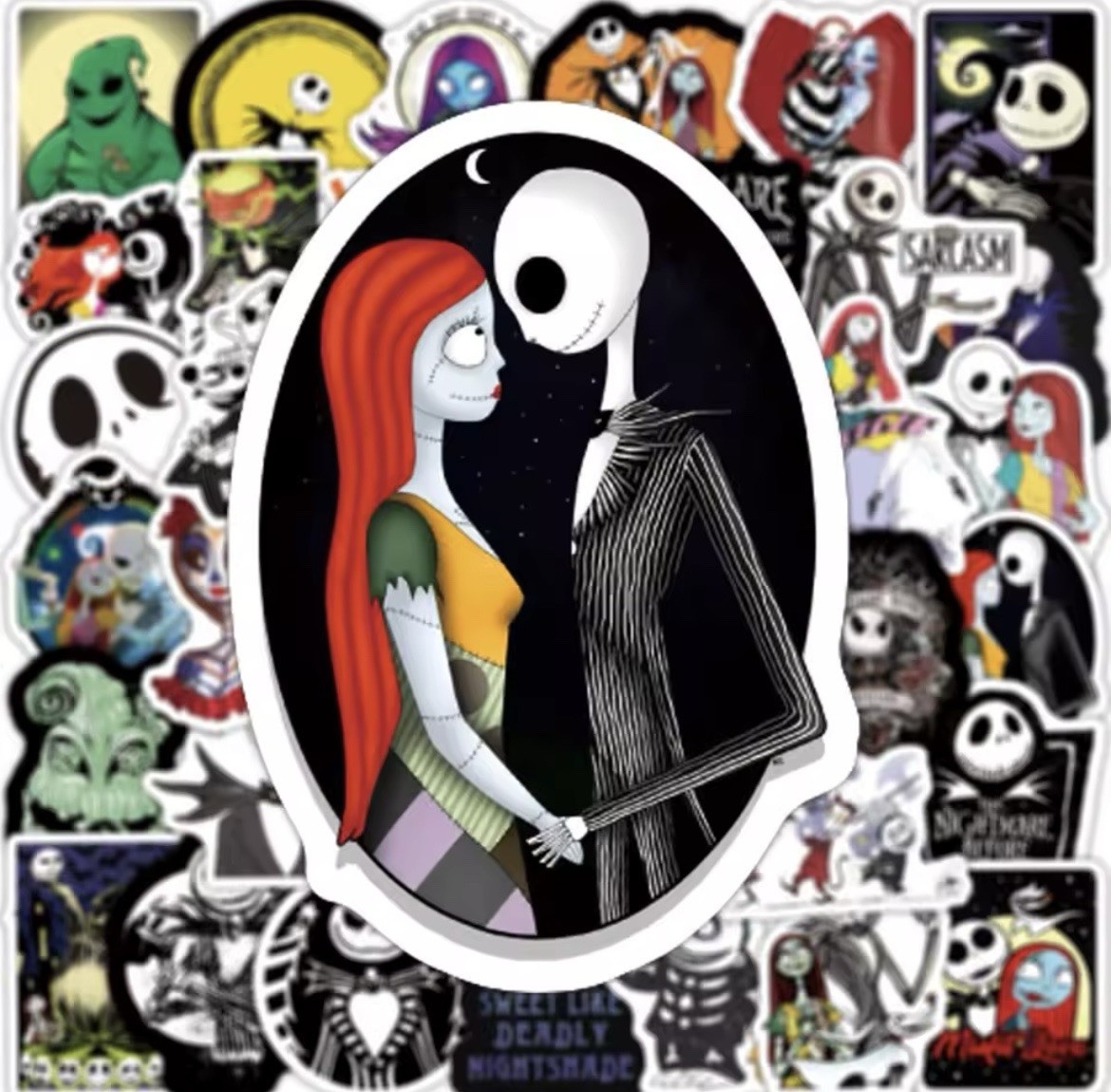 Nightmare Christmas Character Stickers 50pk Random Scary Christmas FREE SHIPPING