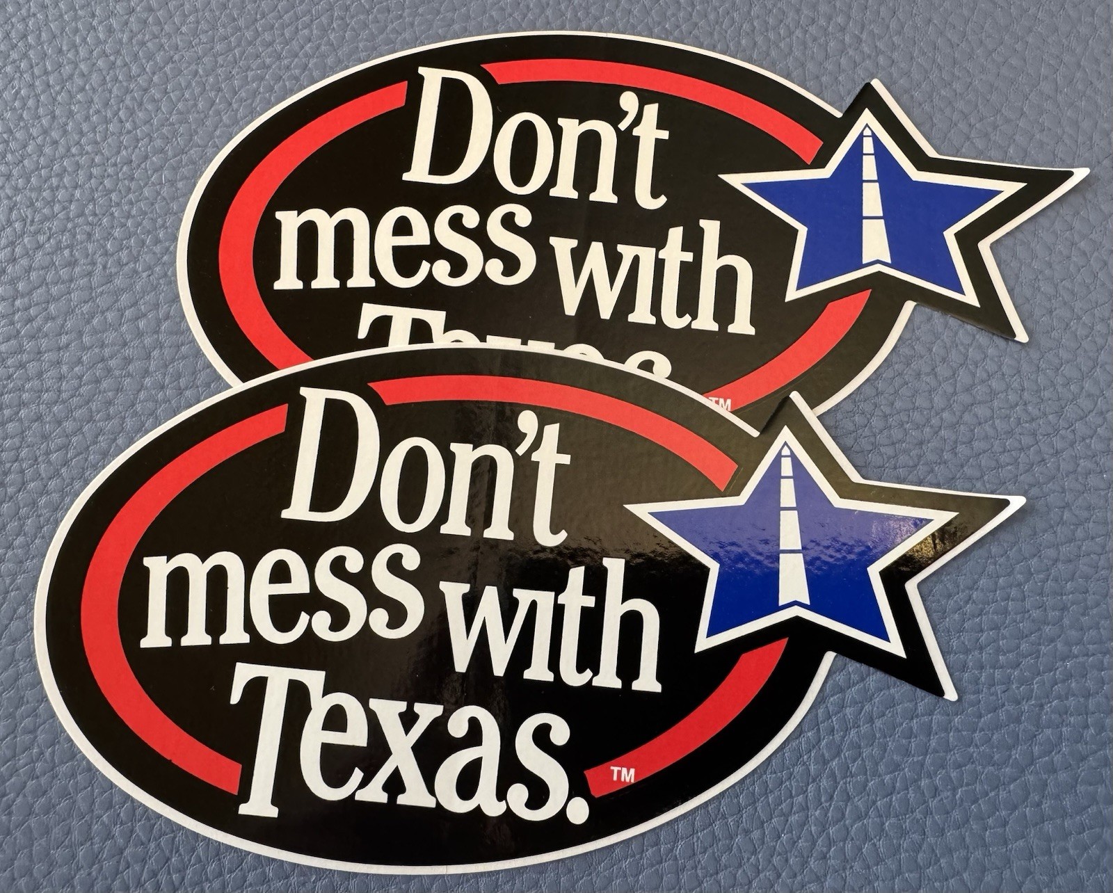 Lot 2 Don’t Mess With Texas Advertising Glossy Sticker Ephemera Tourism Travel