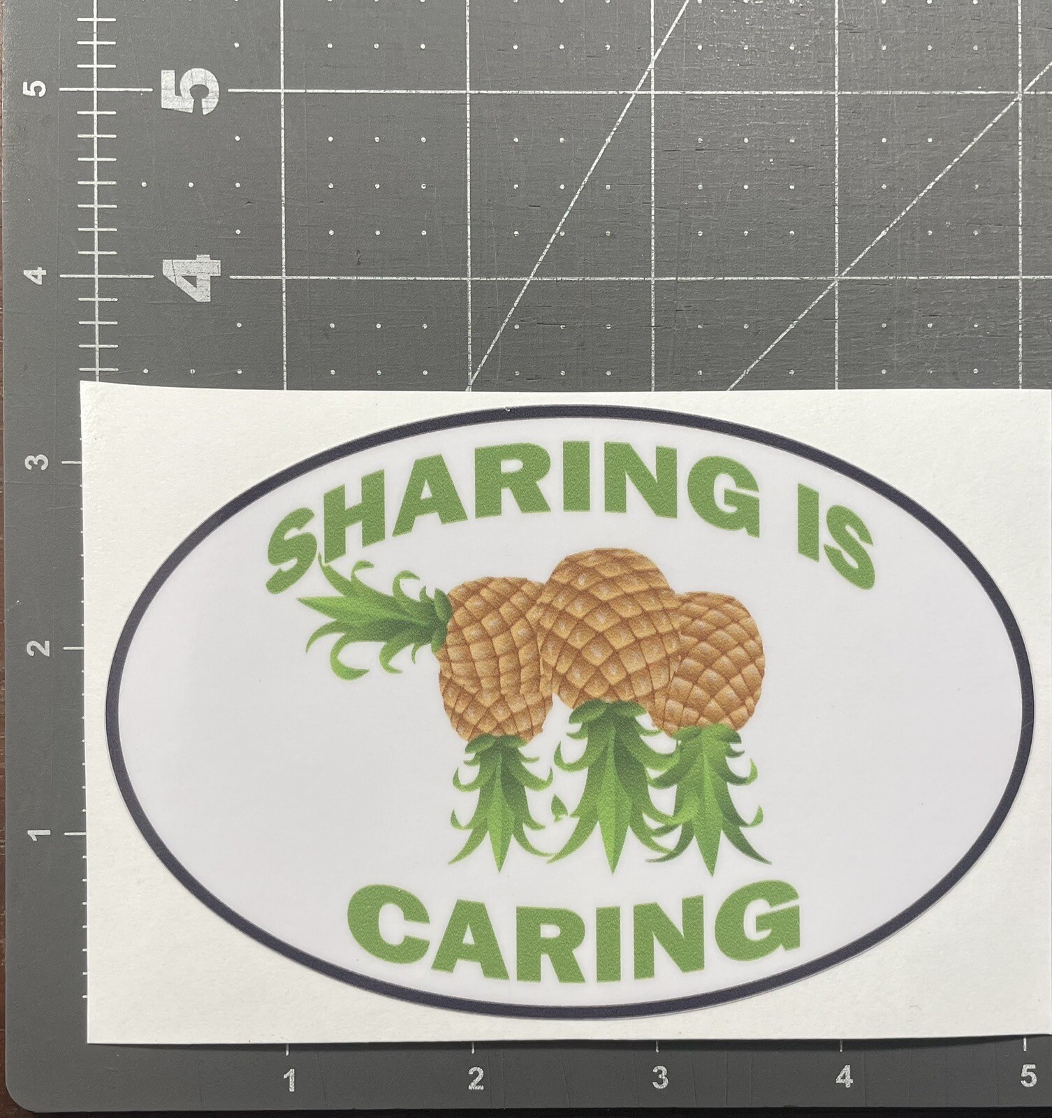 Pineapple Vinyl Sticker Decal Sharing Is Caring Lifestyle Fun Swinger Sex Jdm