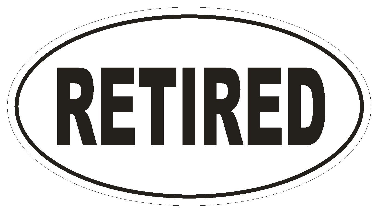 RETIRED Oval Bumper Sticker or Helmet Sticker D1731 Euro Oval