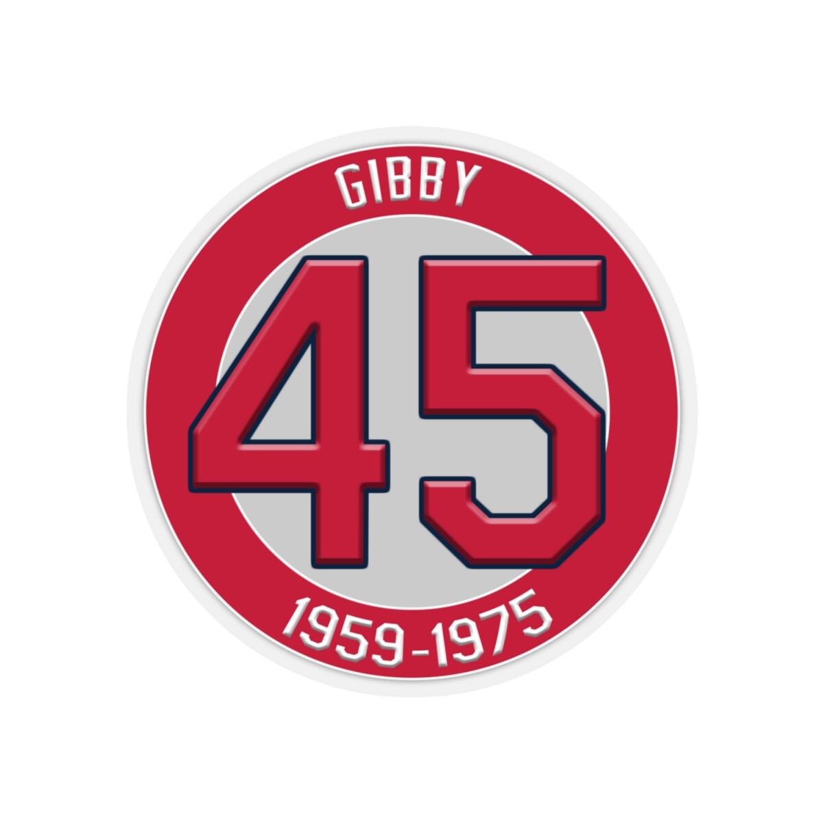 Bob Gibson "Gibby" Tribute – Kiss-Cut Stickers