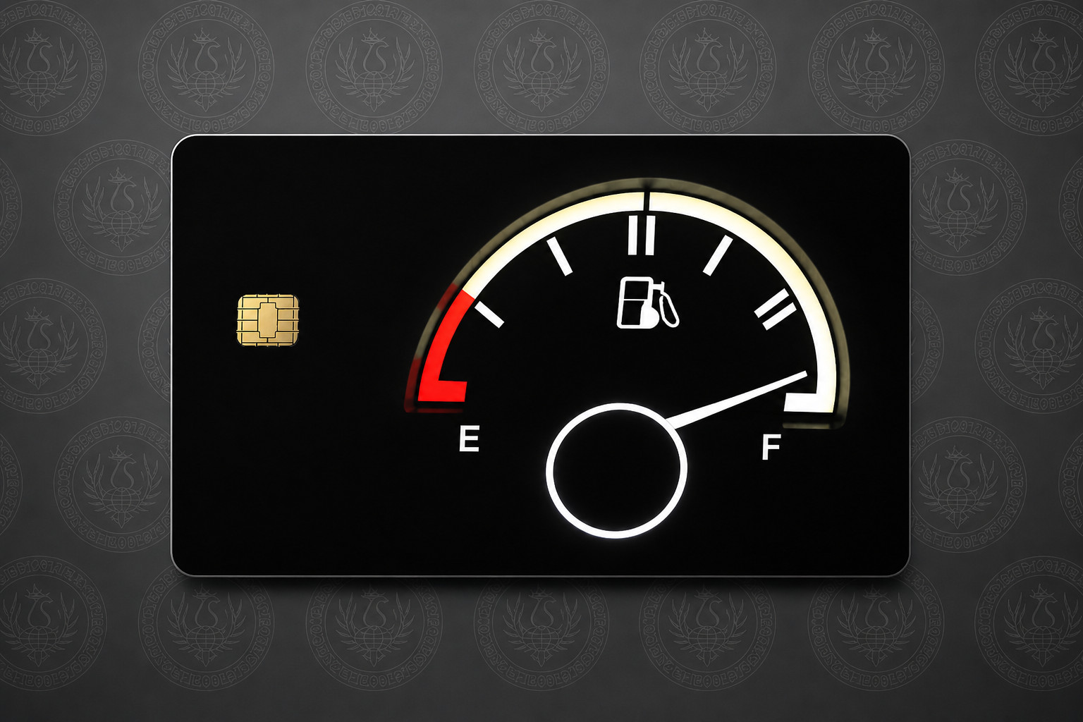 Gas Money Guage Full Near Empty Credit Card Debit Card Skin Covering