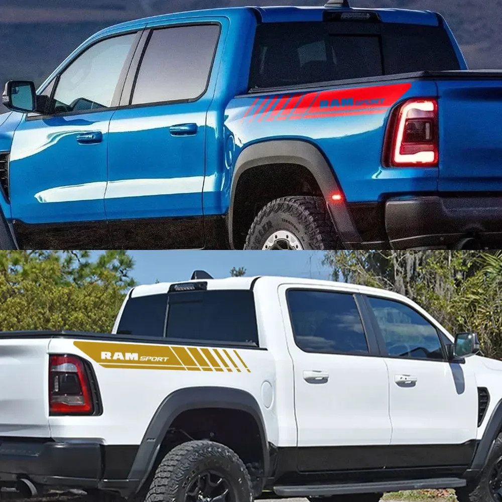 Aftermarket Sport Rear Trunk Side Letter Decal for Dodge RAM | 2-Piece Vinyl Tru