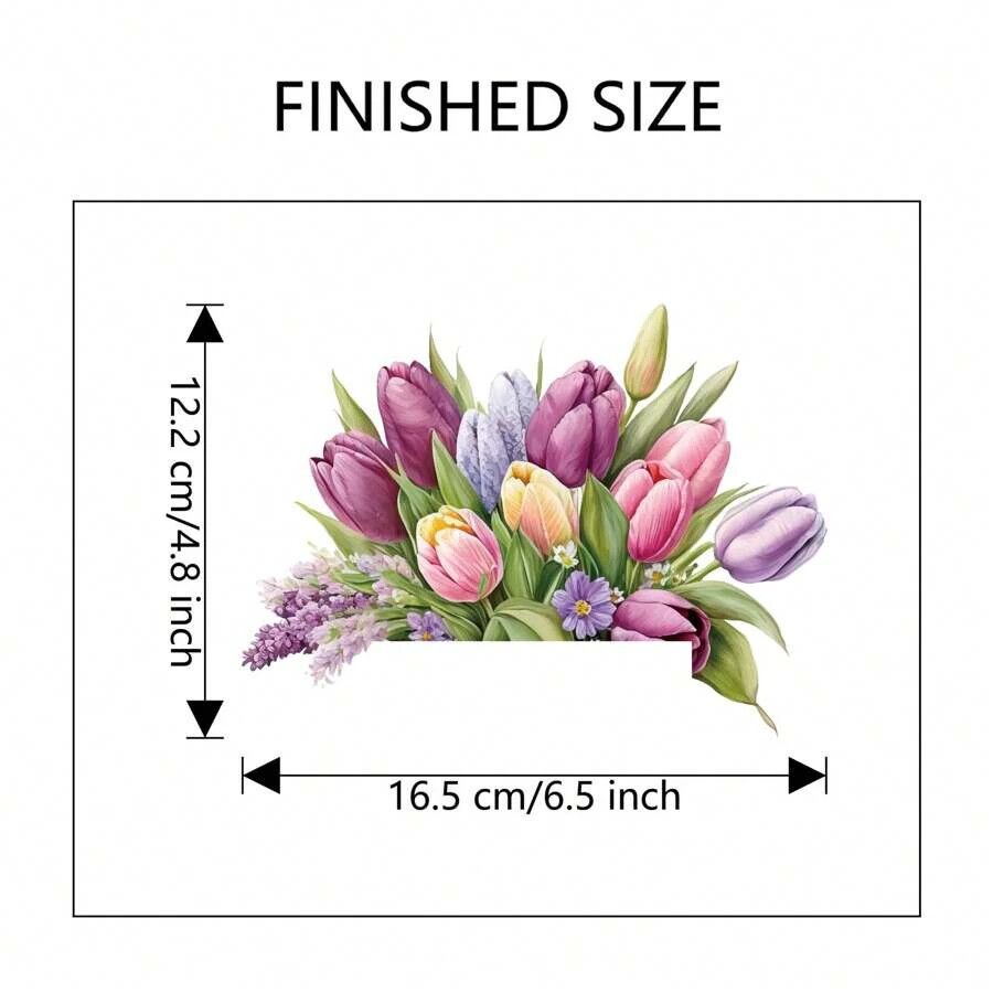4 Pcs Wall Decals Creative Tulip Switch Removable Flower Switch Leaf Stickers