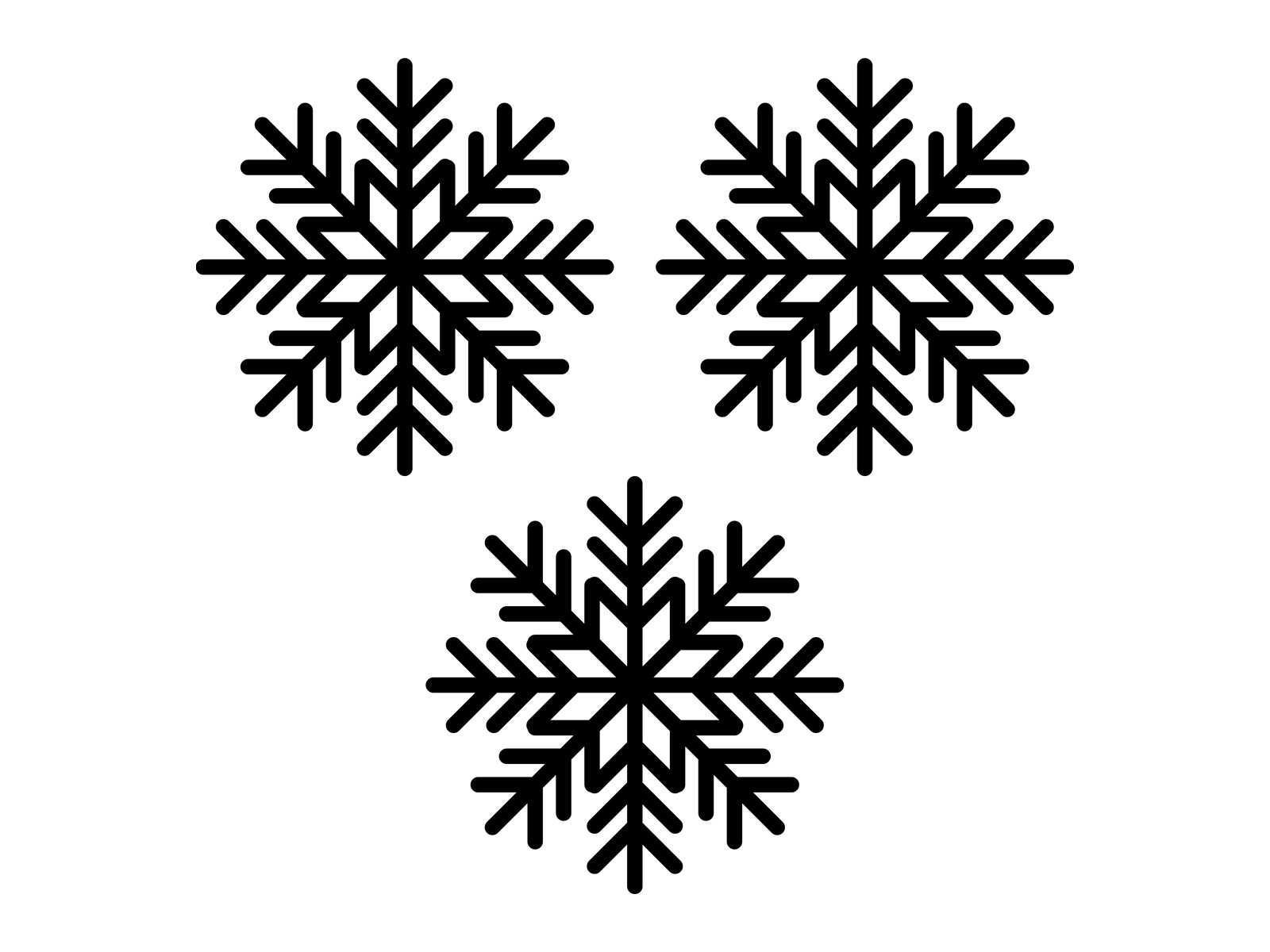 Snowflakes 3 PACK Window Vinyl Decals Christmas Holiday Décoration Car Sticker