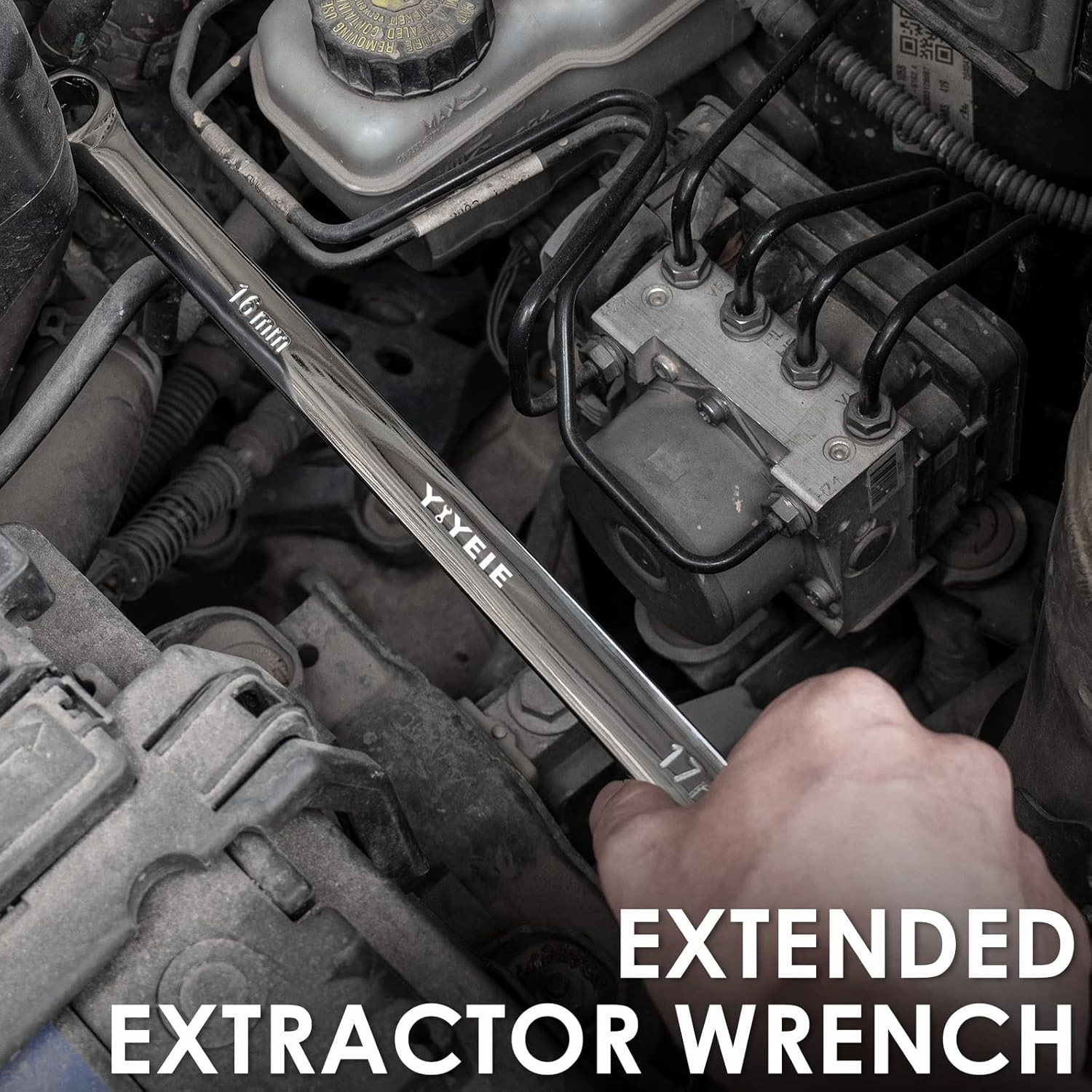 5-Piece Extra Long Box End Wrench Set, Metric 8Mm-19Mm, 6 Point Extended Bolt Ex