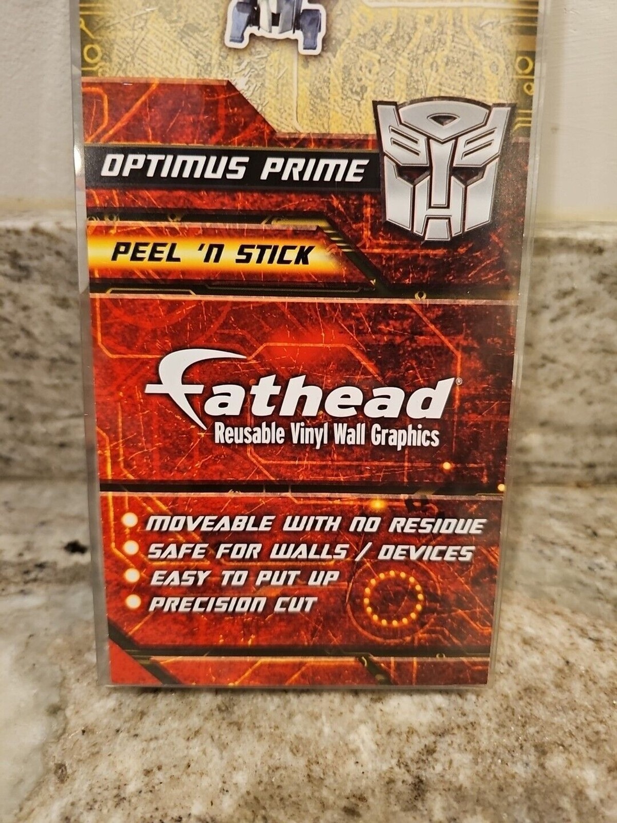 New Transformers Optimus Prime Fathead Reusable Vinyl Wall Graphic 16" x 24"