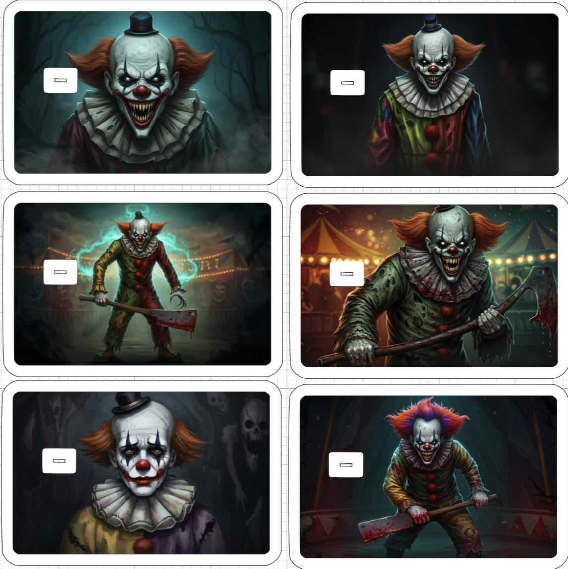 Killer Clown Credit Debit ATM Card Skin Sticker Circus Demon Evil Ghost Knife US
